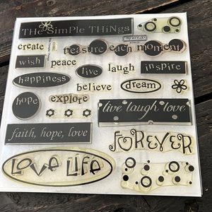 Close to my heart my acrylix stamp set-The Simple Things